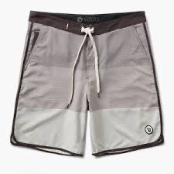 Vuori Cruise board shorts 7" Performance 4-way Stretch Brown Cream 33 - Picture 1 of 6